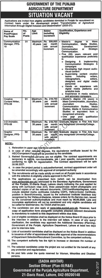 Agriculture Department Punjab