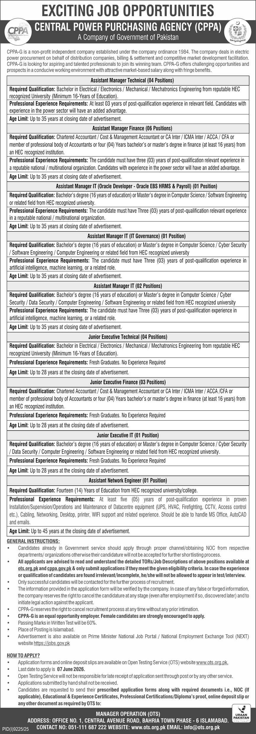 Central Power Purchasing Agency CPPA Islamabad Jobs Express 17-05-2026.jpg