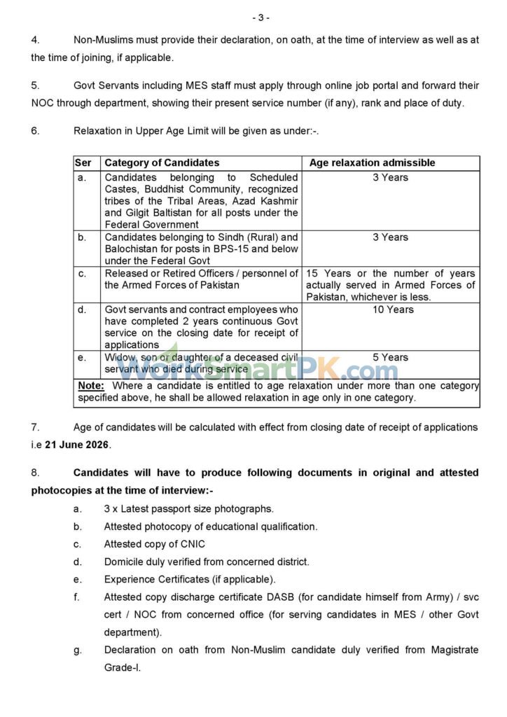 Military Engineering Services MES federal government recruitment notification layout statement