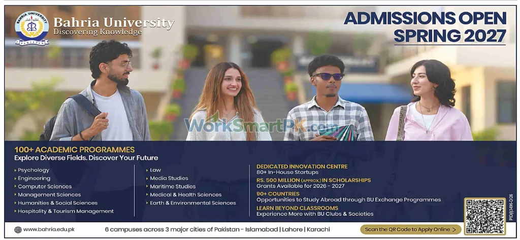 Bahria University Admissions 2027 Dawn 18-10-2026