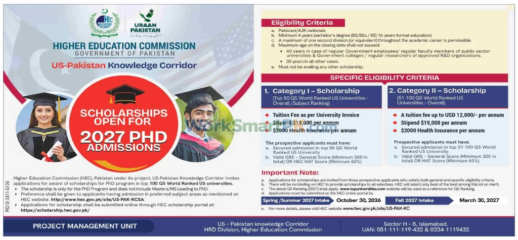 HEC Islamabad 2027 PHD Admissions DAWN 11-10-2026