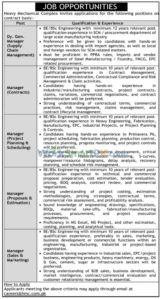 Heavy Mechanical Complex Jobs Dawn 14-10-2026